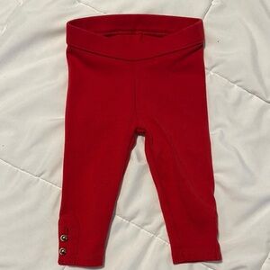 Janie and Jack Red Ponte Leggings